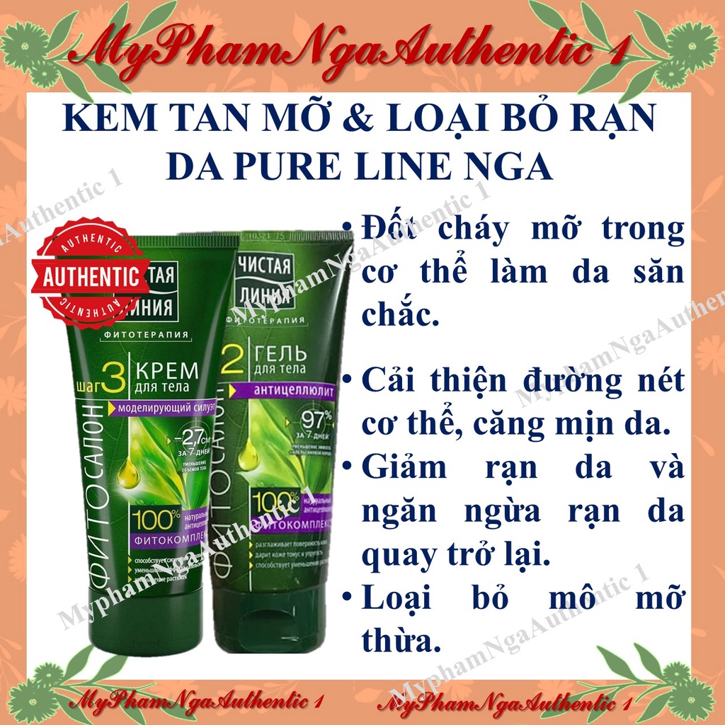 Kem Rạn Pureline _Kem tan mỡ pureline Mẫu Mới Nhất