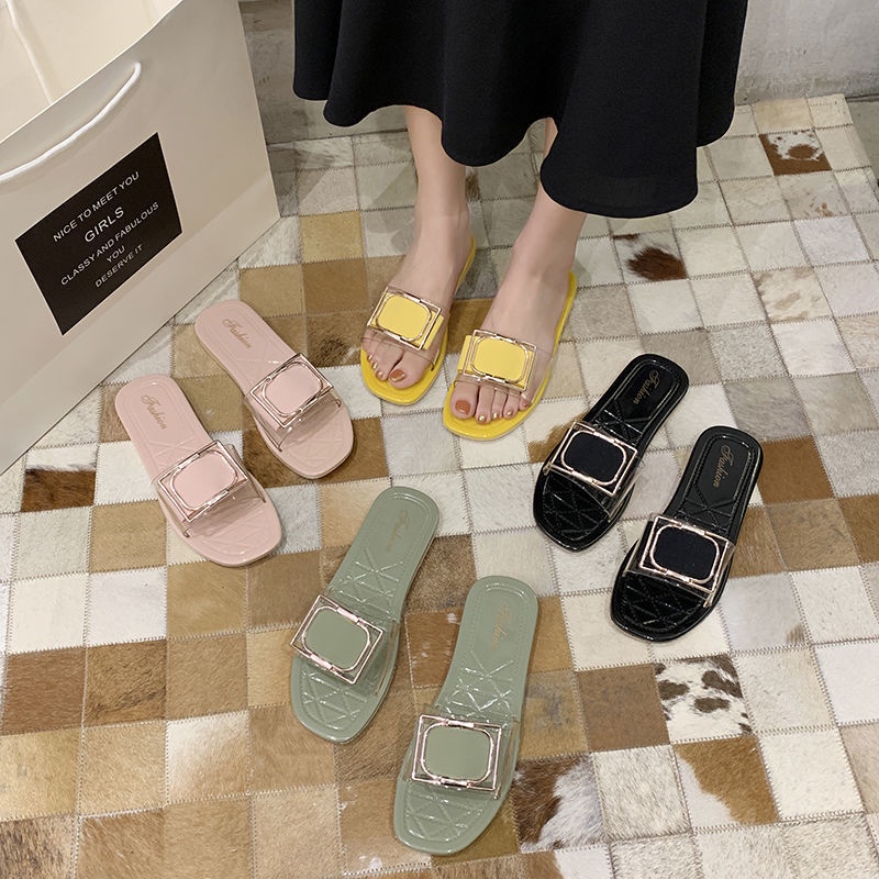 Dép Sandal Nhựa Đế Mềm Chống Trượt Thời Trang Mùa Hè Cho Nữ
