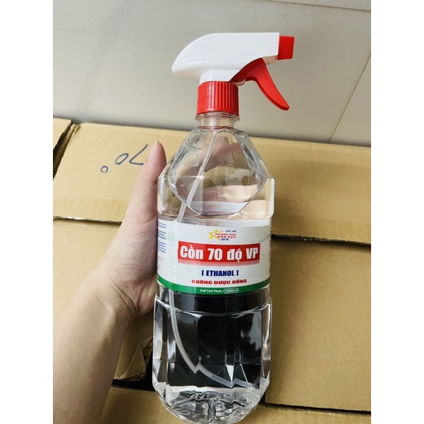 Cồn 70 độ , 90 độ Vĩnh Phúc chai 1000ml có vòi và không vòi