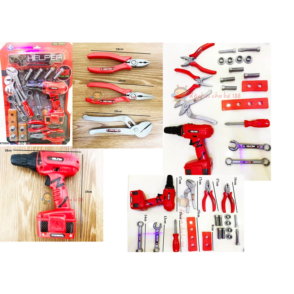 Đồ Chơi Sáng Tạo kềm búa- Đò Chơi Kỹ Sư Sửa Chữa Cơ Khí Cho Bé