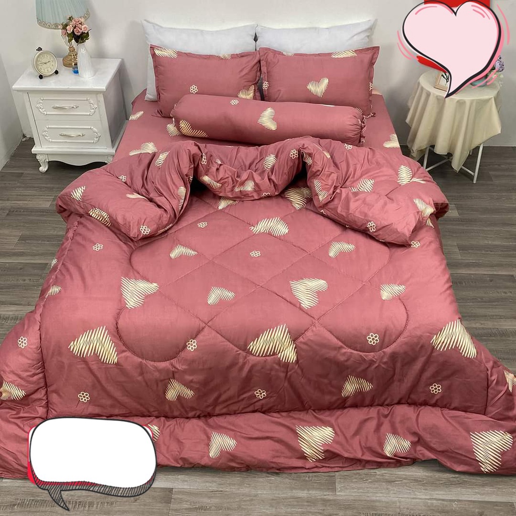 Chăn Phao Vải Cotton Poly,Được Trần Bông Dày,Chọn Mẫu Thoải Mái-mẫu lá ngọc