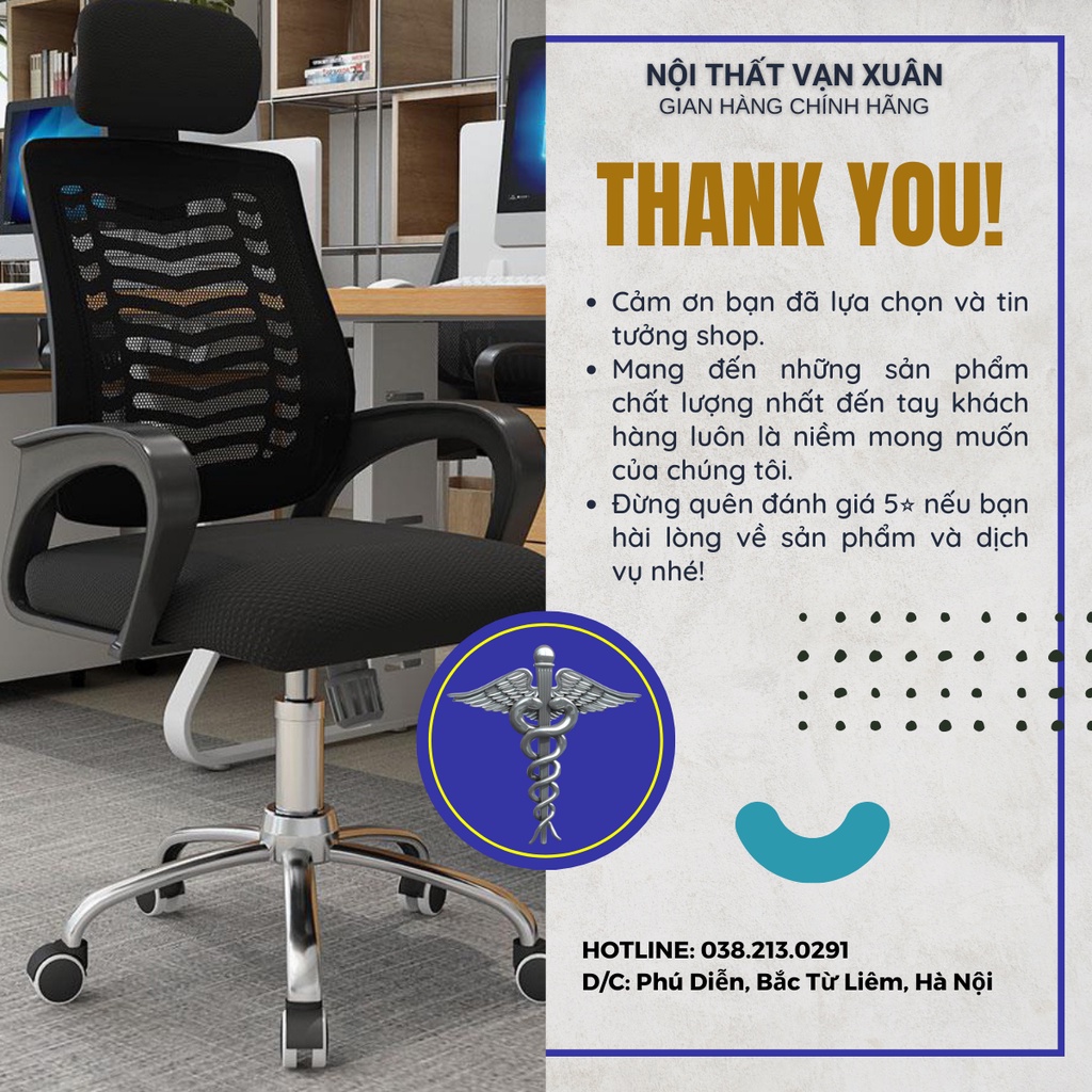 Ghế văn phòng VX26 ghế làm việc chân quỳ lưng vừa lưới cao cấp - Nội Thất Vạn Xuân