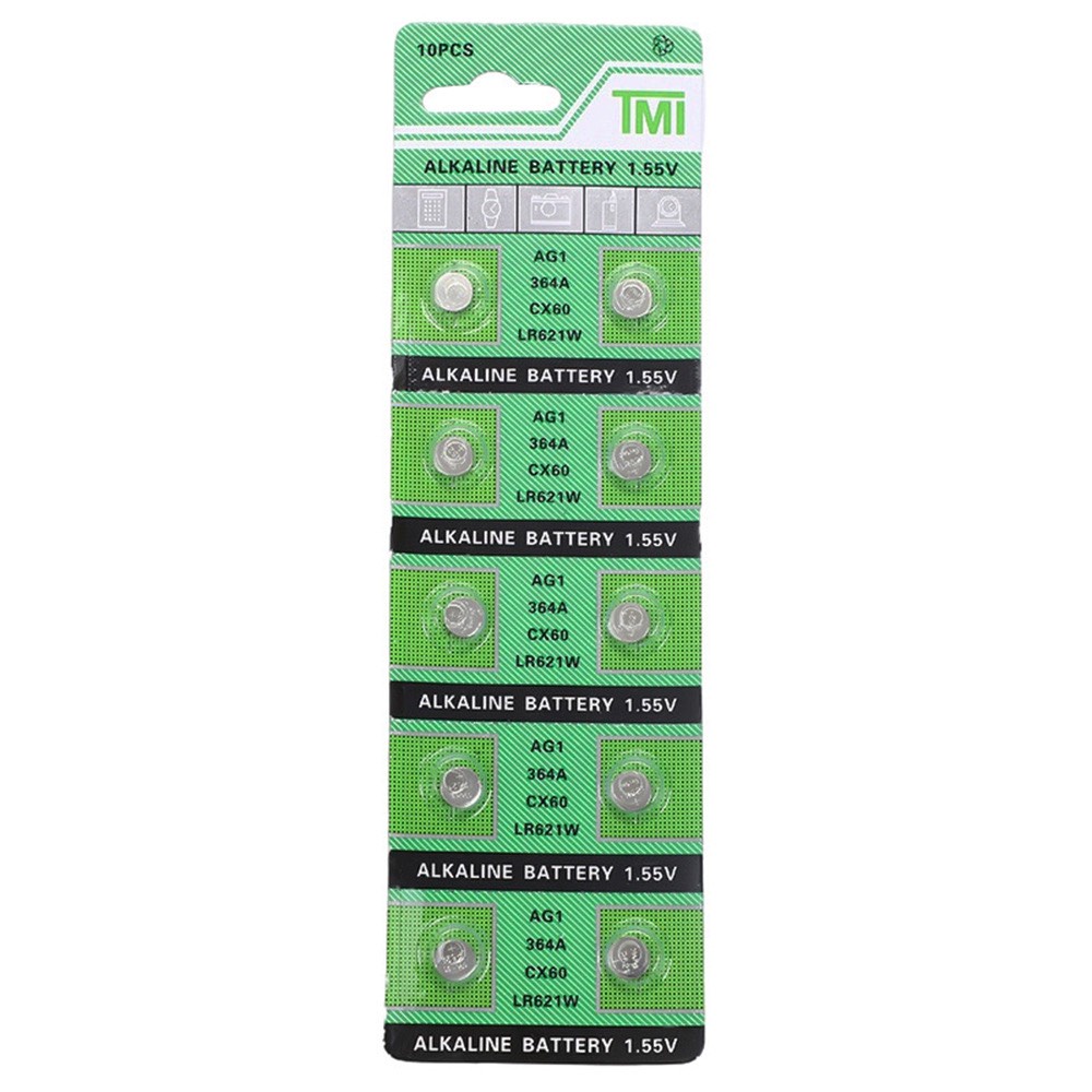 Vỉ 10 viên pin AG1 G1 LR621 621 1.5v