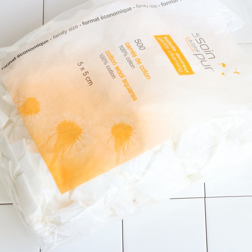 Bông tẩy trang Pháp TETRA LE SOIN LARETAT PUR 500 (600) miếng siêu mềm - Cam kết hàng chính hãng