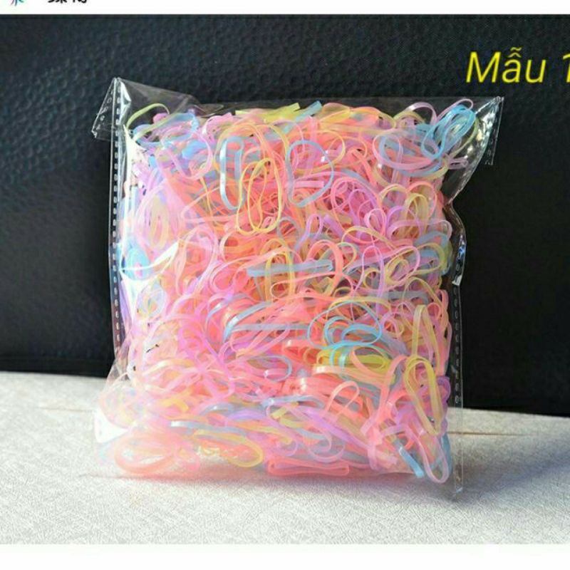 Thun Cột Tóc Cho Bé Nhiều Màu ( 500 dây)