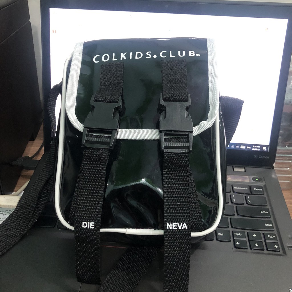 [GIÁ SIÊU RẺ] Túi Đeo Chéo Colkids Club - Black Plastic Mini Bag (Full Tag + Giấy Thơm)