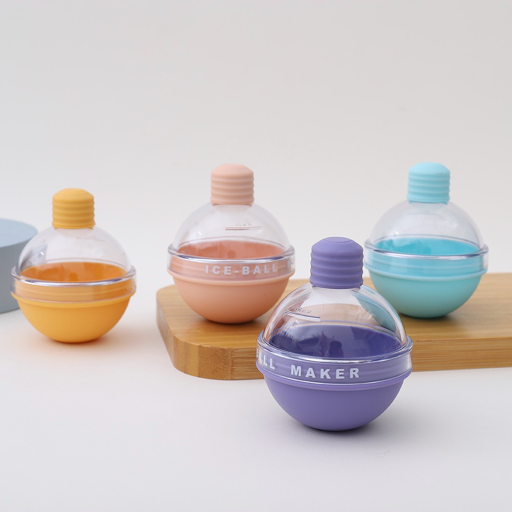 Khuôn Làm Nước Đá Hình Tròn Bằng Silicone Có Thể Tái Sử Dụng