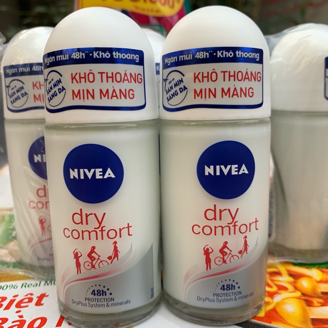 LĂN KHỬ MÙI CHO NỮ NIVEA KHÔ THOÁNG MỊN MÀNG DRY COMFORT 50ml