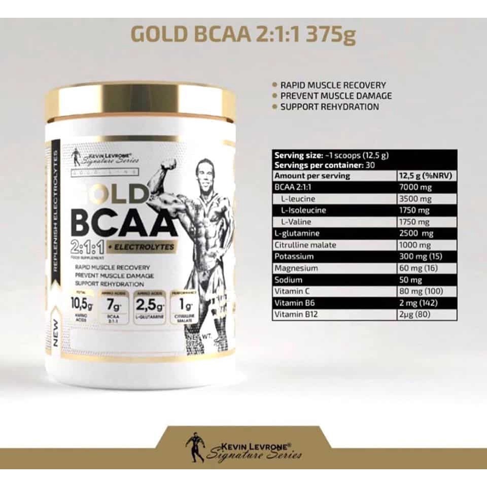 Thực Phẩm Bổ Sung Tăng Hiệu Suất Tập Luyện Kevin Levrone Gold Bcaa (30 Lần Dùng)