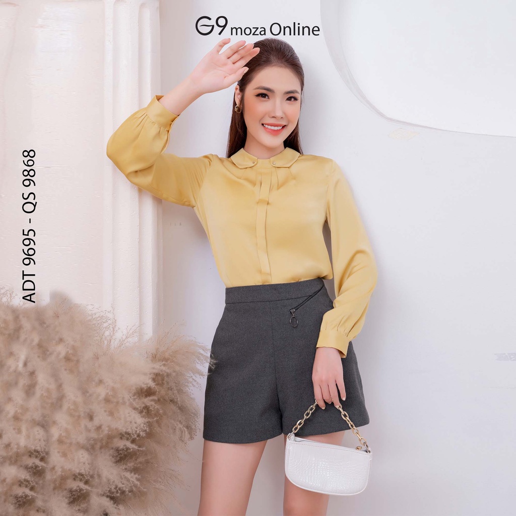 Áo sơ mi 9695 G9moza tay dài chất lụa hàn cao cấp mềm mại