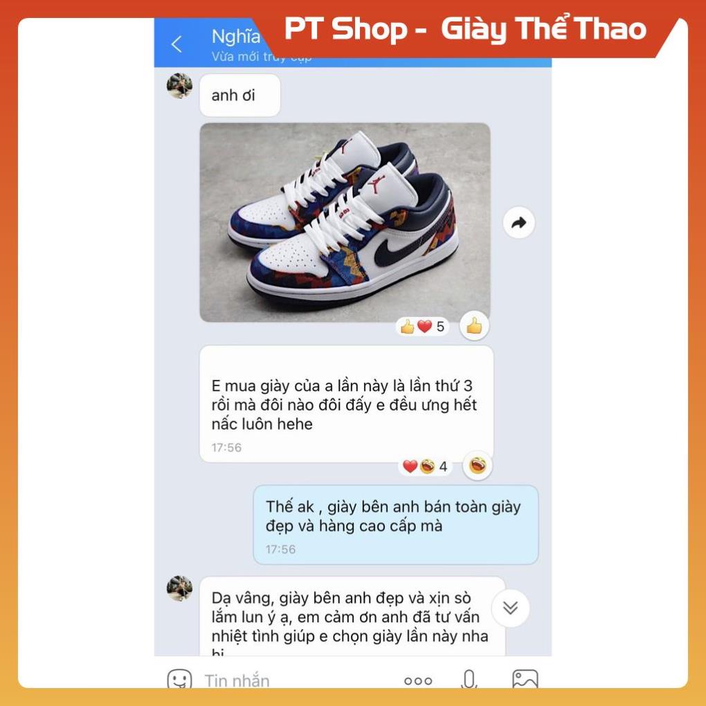 Giày thể thao Jordan 1 Low Nothing But Net, Giầy JD1 sneaker Thổ Cẩm đủ bill box