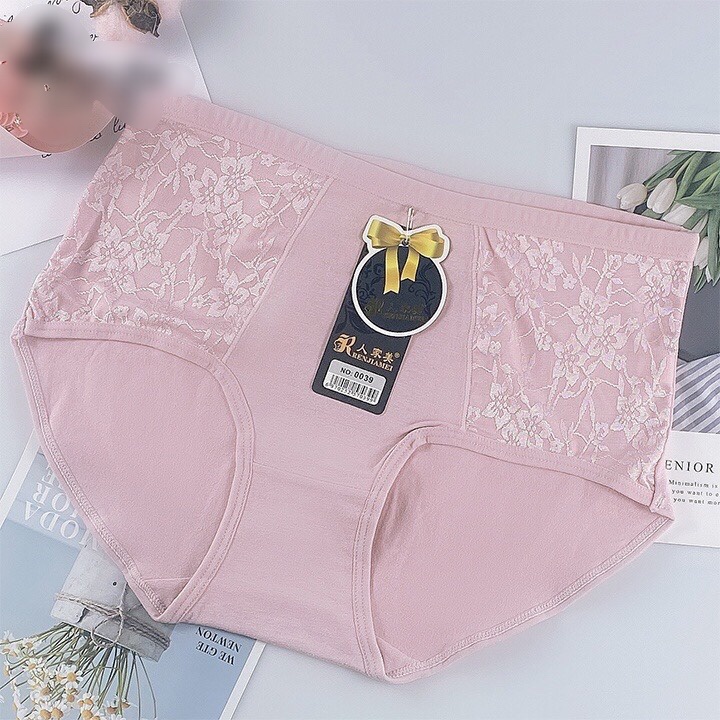 Quần lót trung niên, quần lót lưng cao thời trang - cotton cạp vừa ôm bụng mềm mát