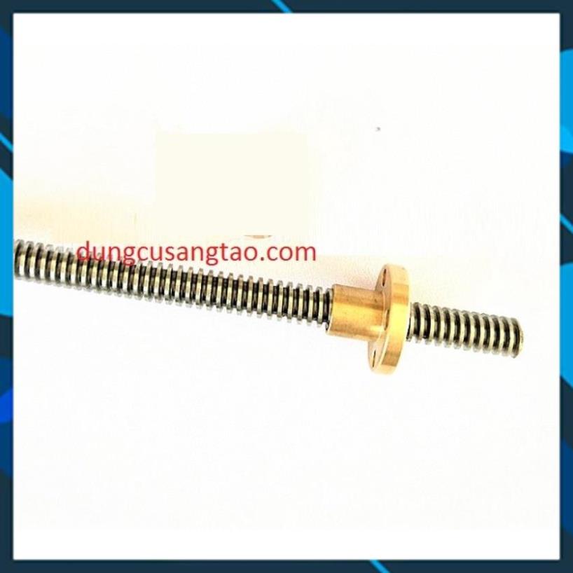 Vít me T screw inox 304 T8 mm dài 1m  / Thanh ren inox phi 8mm dài 1m kèm đai ốc Nut cao cấp