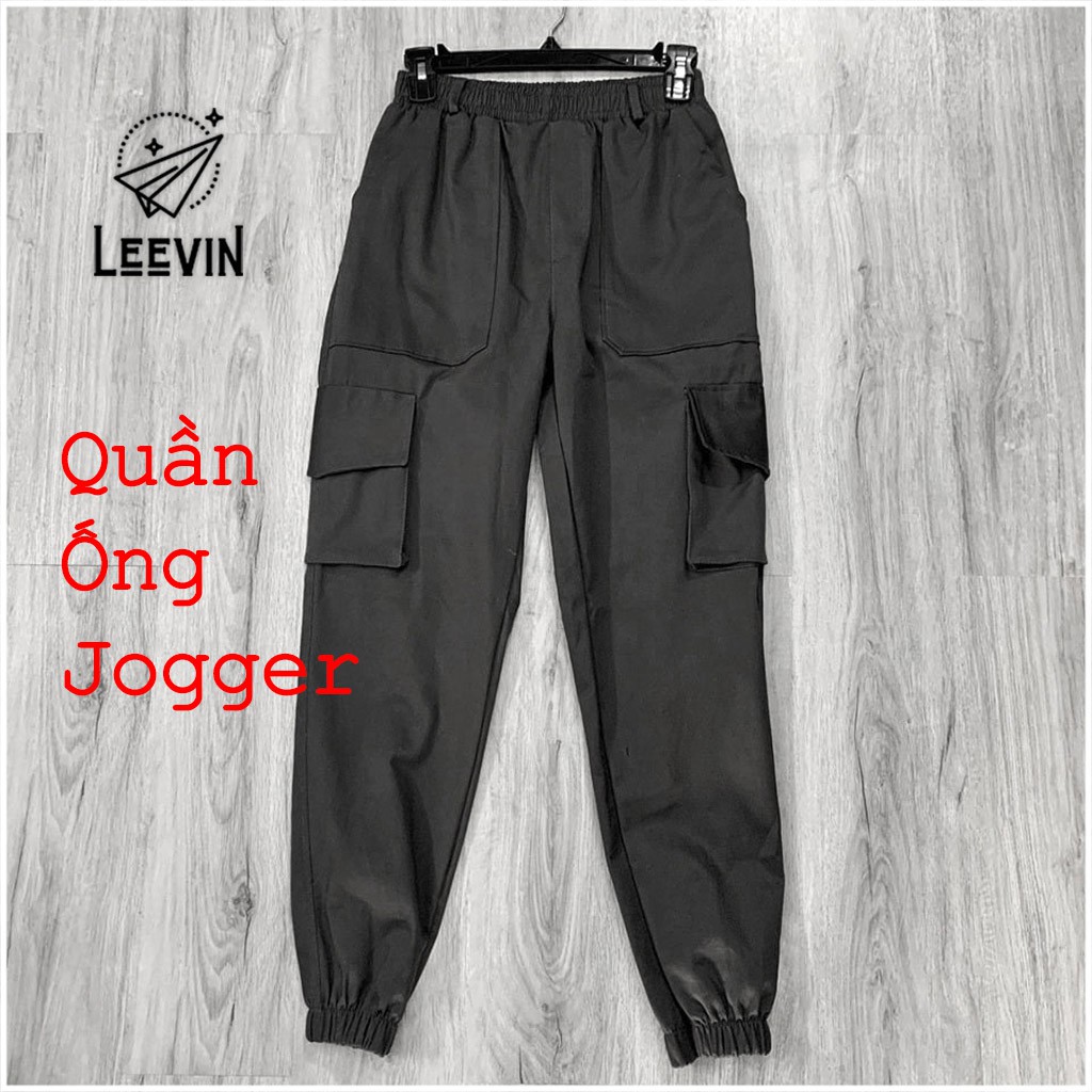 Quần Baggy Nam Nữ TÚI HỘP Kaki BOX PANTS Unisex - Kiểu quần jogger nam nữ kaki thun co dãn đen và tan be Leevin Store | BigBuy360 - bigbuy360.vn
