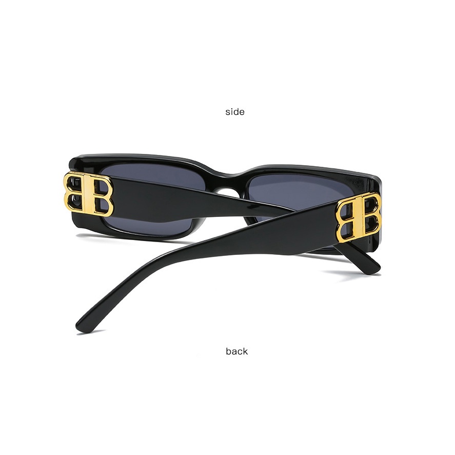 Kính Mát Gọng Nhựa Hình Chữ Nhật Phong Cách Retro Thời Trang Cho Nam Nữ