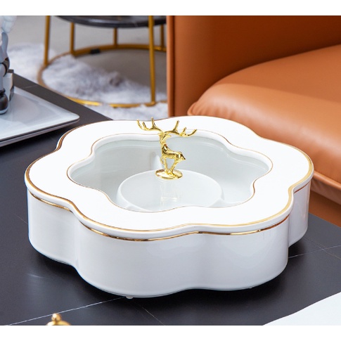 khay bánh kẹo tết. hộp đựng mứt tết màu xanh cổ vịt và màu trắng.