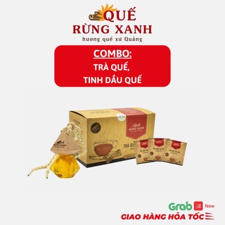 Combo Trà quế và Tinh dầu quế | Cinnamon | Quế Rừng Xanh - quà tặng sức kh