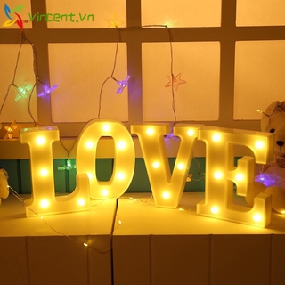 Đèn led 3d 26 chữ cái gắn tường trang trí