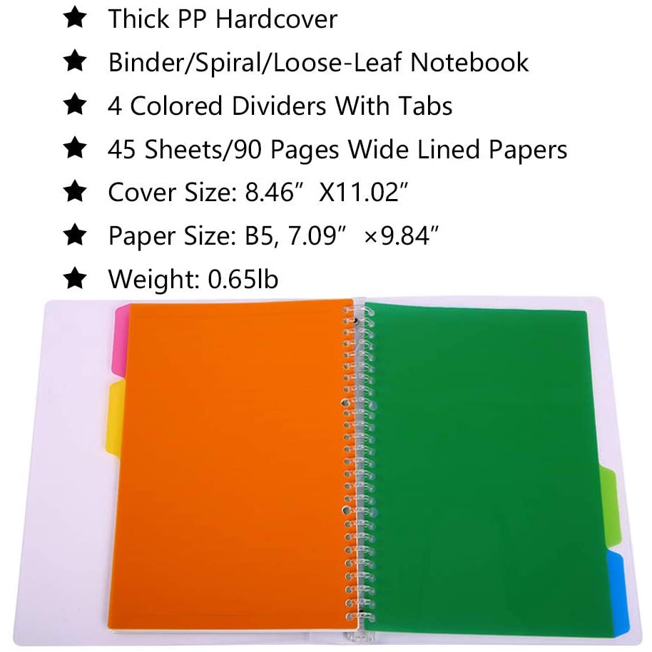 Binder A4/B5/A5 - 26-20 lỗ, tặng kèm tab phân trang