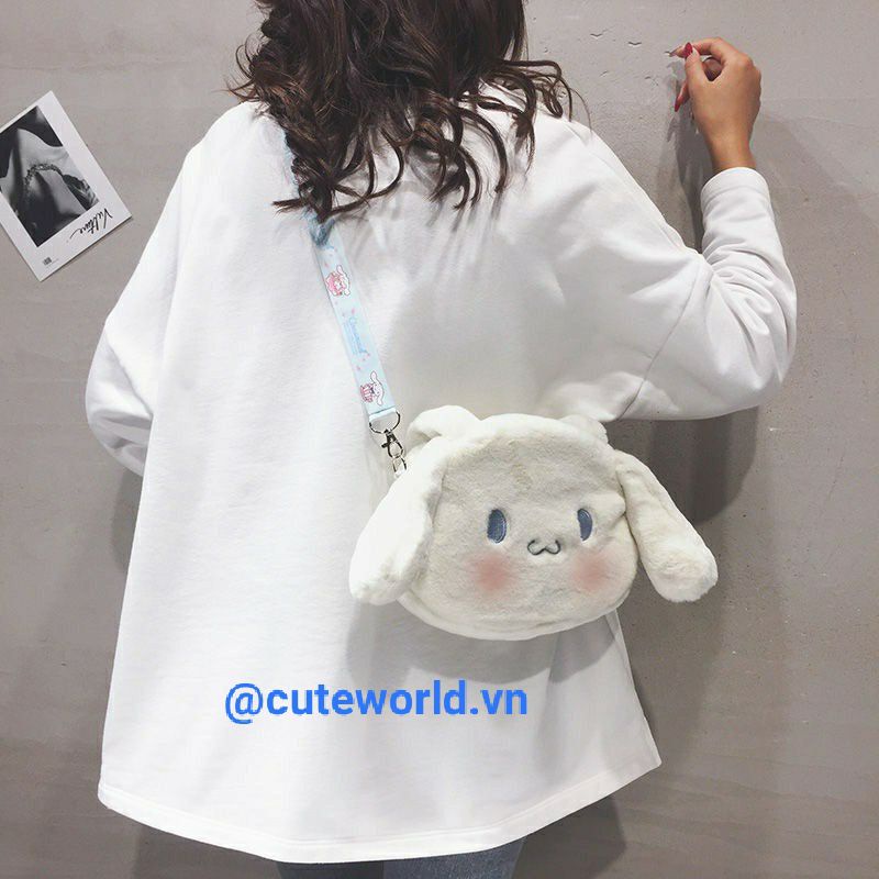 Túi Đeo Chéo Lông Mềm Cinnamoroll Đáng Yêu