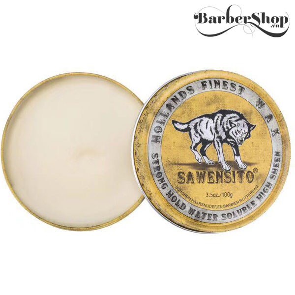 Sáp vuốt tóc SAWENSITO SÓI VÀNG 100gr tạo kiểu giữ nếp cho tóc. HÀNG CHÍNH HÃNG