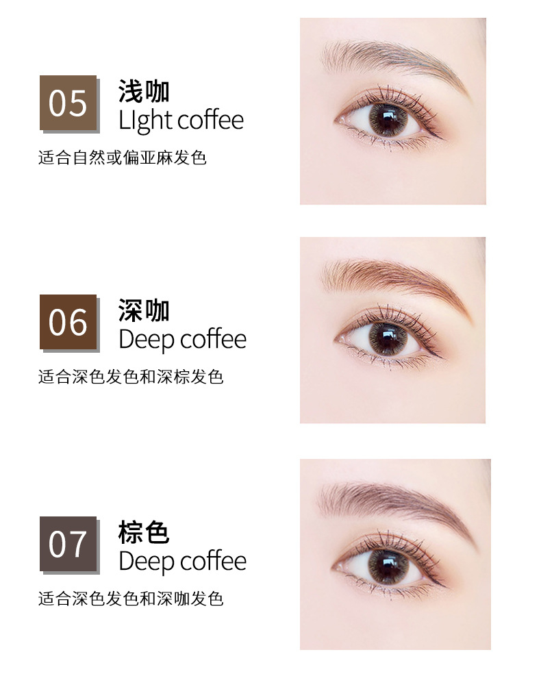 Bút kẻ lông mày hai đầu trang điểm tự nhiên lâu trôi chống nhòe chống thấm nước