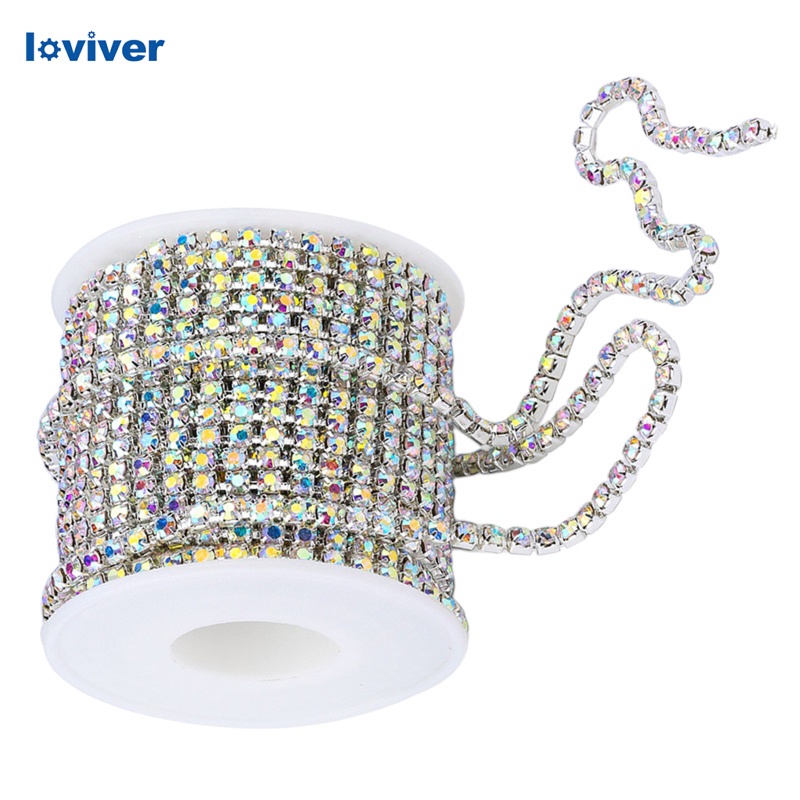 DIY Crystal 10 Yard Kim cương giả Đóng dây chuyền Thủ công may trong suốt