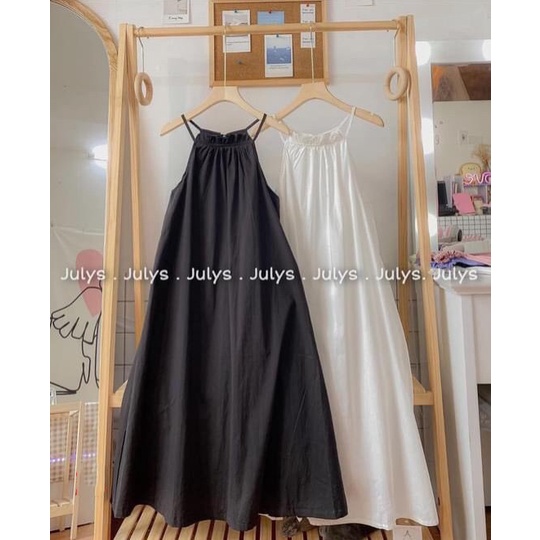 Váy Yếm Khoét Lưng 3 Lỗ Chất Liệu Đũi Cực Kỳ Dày Dặn Không Lộ Nội Y | BigBuy360 - bigbuy360.vn