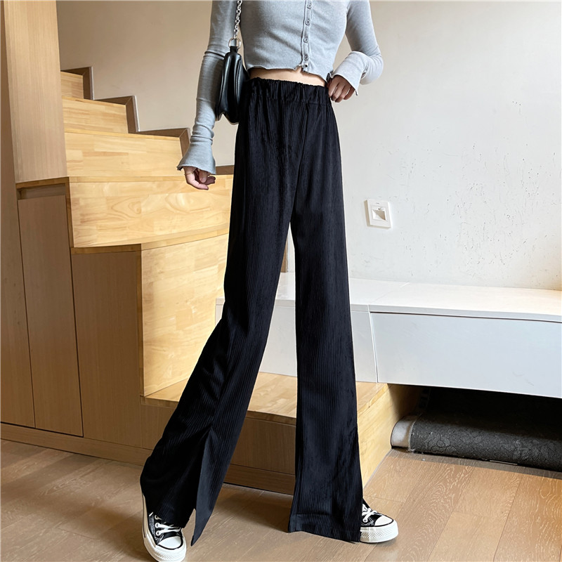 Women Pants High Waist Casual Fashion High Quality Split Design Loose