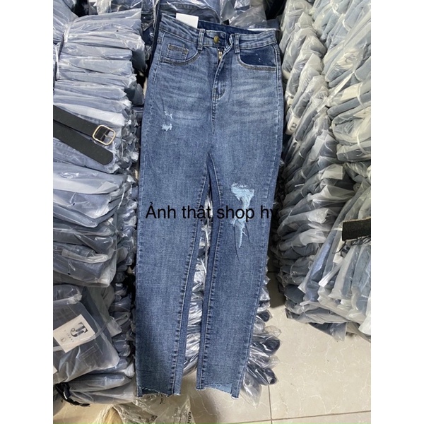 Quần jeans rách gấu sẻ ms036