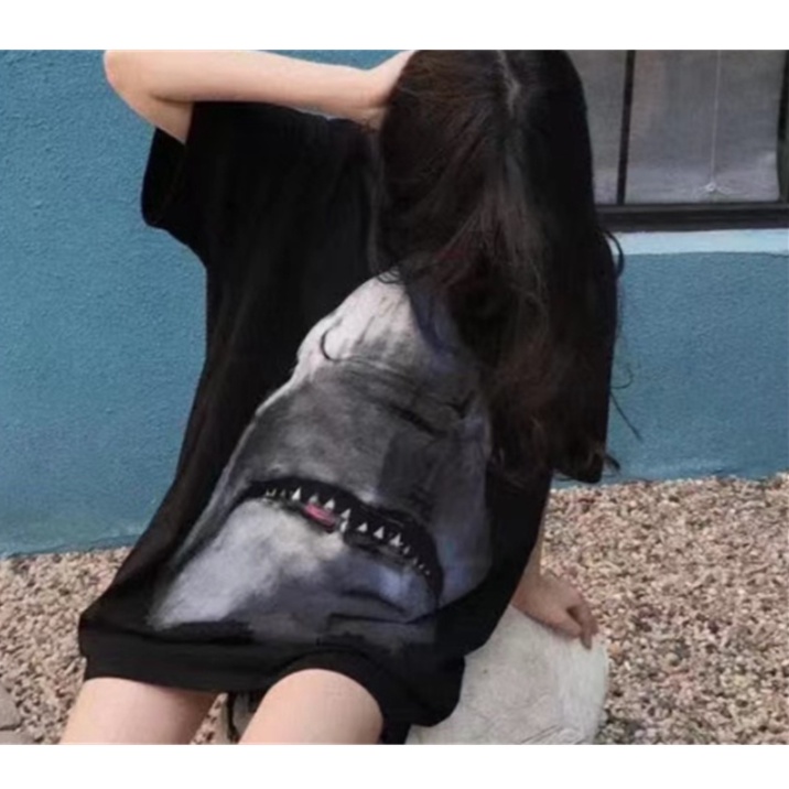 [FREESHIP ĐƠN TỪ 50K] Áo Thun Nam Nữ Shark In To Streetwear Áo Phông Nam Form Rộng Basic Cotton Oversize