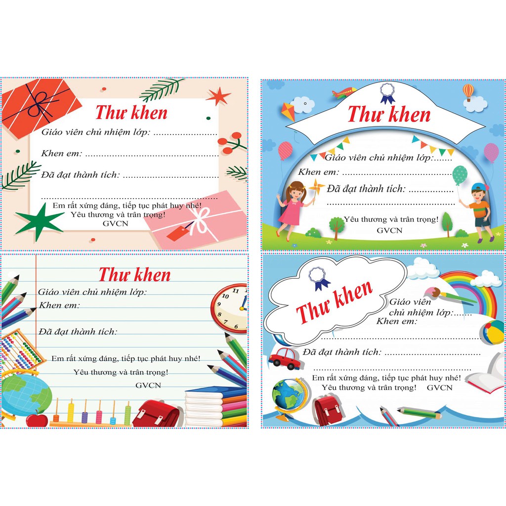 Thư khen A5 (100 tờ/set)