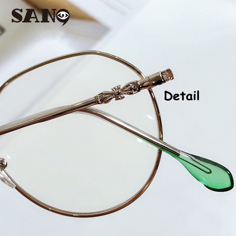 Mắt kính gọng tròn chống bức xạ phong cách Hàn Quốc cho nam nữ