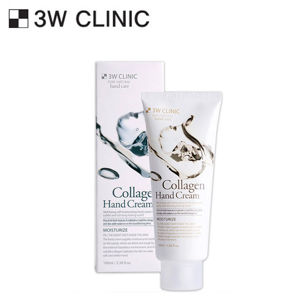 KEM DƯỠNG DA TAY COLLAGEN HAND CREAM 3W CLINIC 100ML