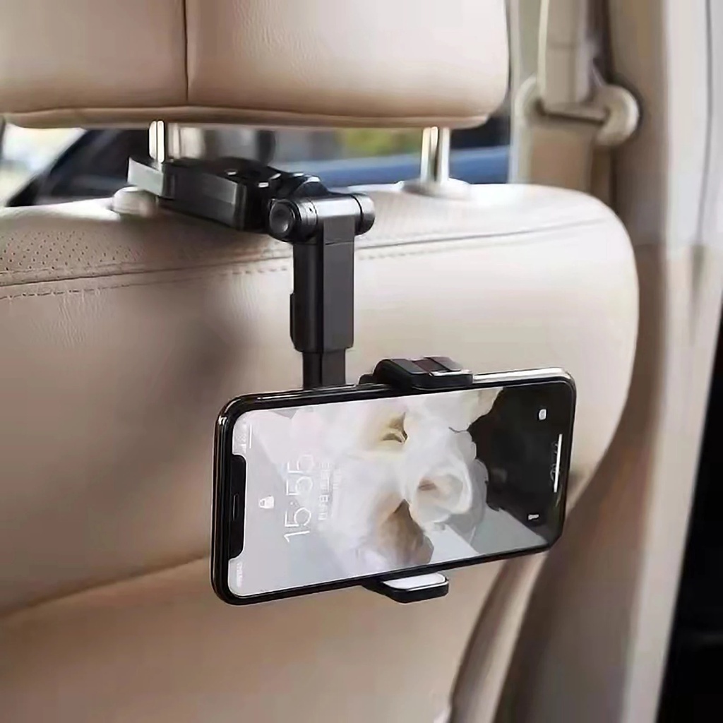 Giá đỡ điện thoại gắn gương chiếu hậu ô tô có thể xoay 360 độ