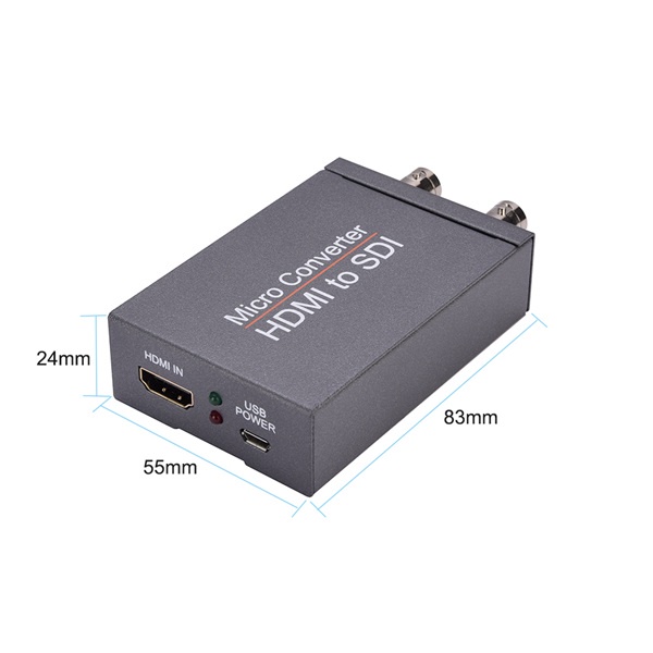 HDMI to SDI with Power Mini 3G HD SD-SDI Video Converter Adapter with Audio Auto Format Detection for Camera