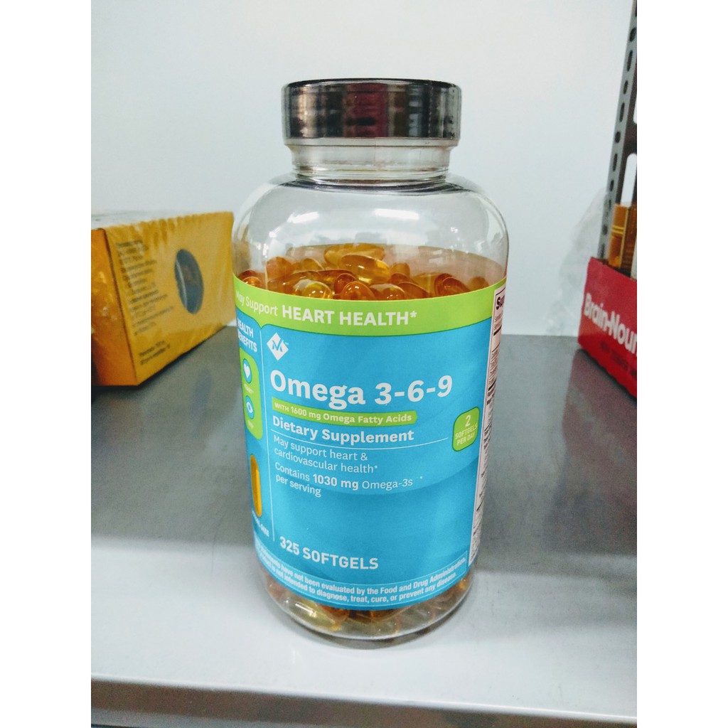 [Date 2022] Viên uống Member's Mark Omega 3-6-9 Supports Heart Health 325 viên của Mỹ omega 369