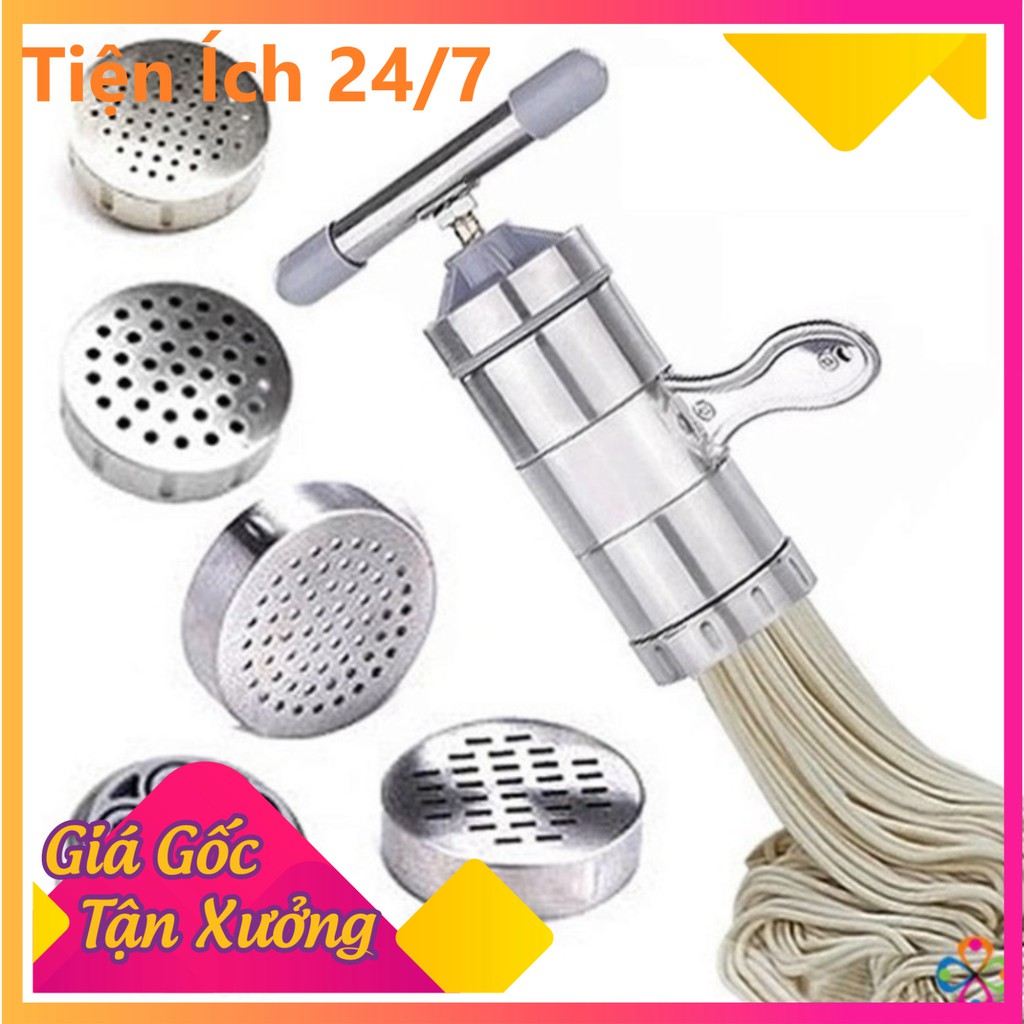 Máy Làm Bún, Mỳ Tươi Tại Nhà Bằng Inox, Tặng Kèm Bộ 5 Size Bún - [Tiện Ích 24/7]