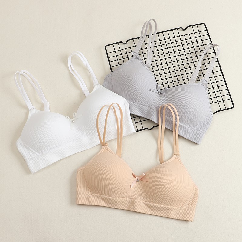 Áo lót nữ không gọng đệm mỏng êm mềm, Áo bralette học sinh cài sau dây quai mảnh tháo được_AL62 | BigBuy360 - bigbuy360.vn