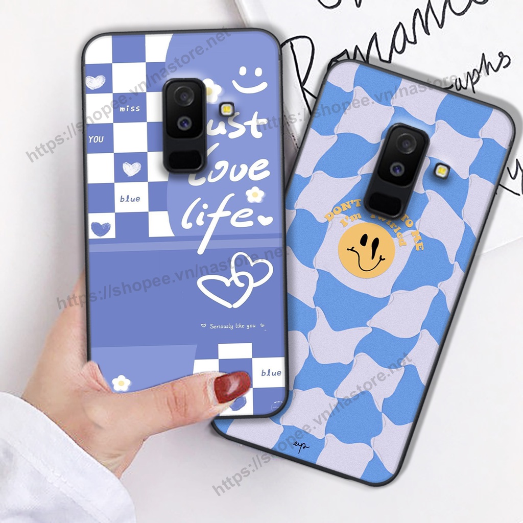 Ốp lưng Samsung J8 trái tim mặt cười, gấu cute thể thao cá tính