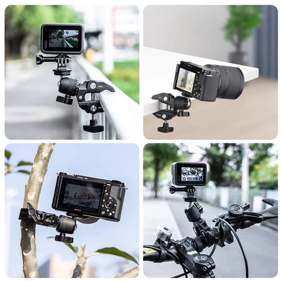 Kẹp Kim Loại Đa Năng ULANZI R099 Super Clamp Đầu Ballhead Xoay 360 ° | Hàng Chính Hãng