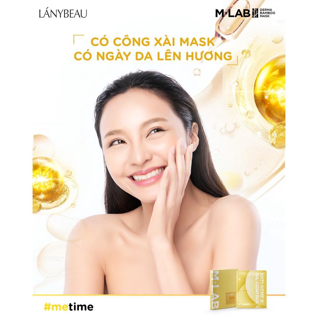 Hộp 7 miếng Mặt nạ dưỡng da ngừa mụn, kiểm soát dầu M-LAB Derma Bamboo Anti Acne & Oil Control