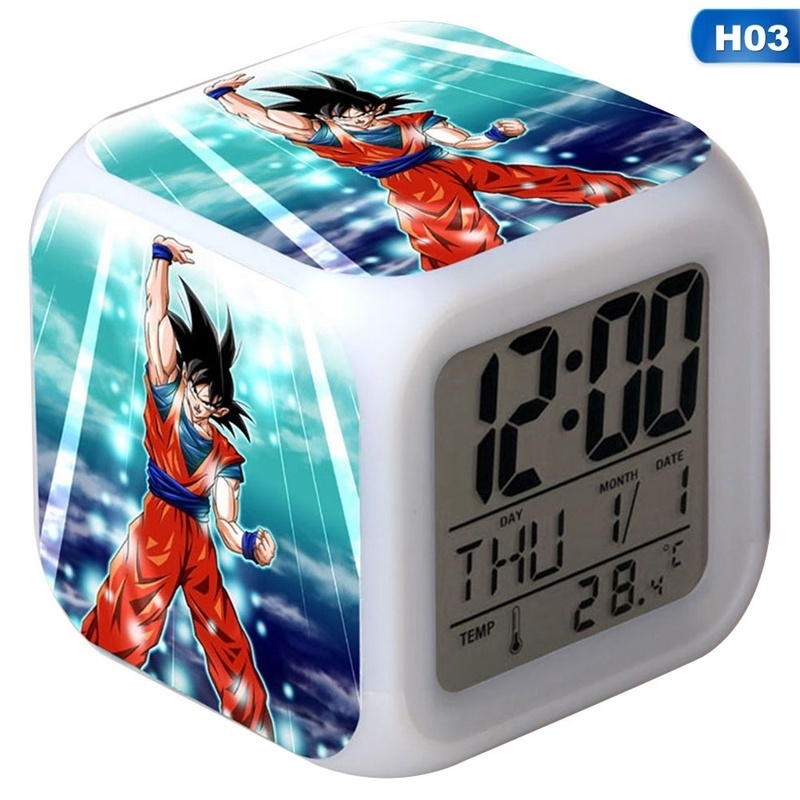 Đồng Hồ Báo Thức Có Đèn Led Kiểu Dáng Phim Hoạt Hình Dragon Ball