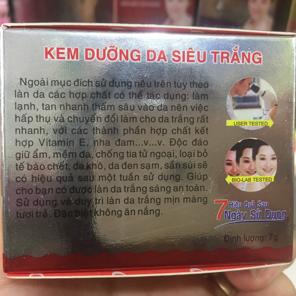 Kem alon dưỡng da siêu trắng 7g