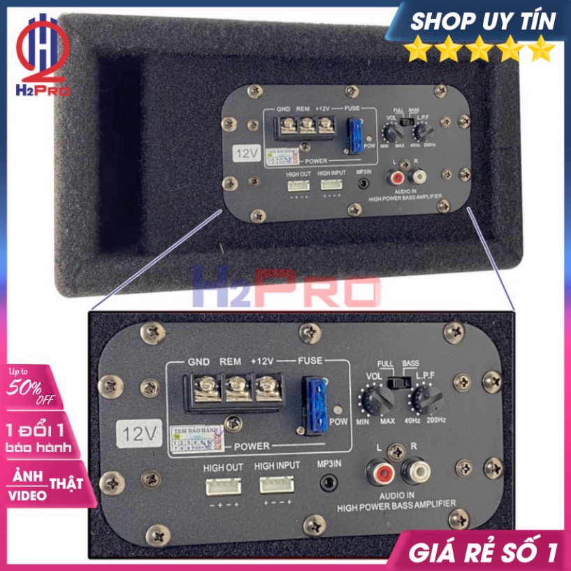 Loa Sub Ô Tô Syzx YD-1508 Bass 20 200W-4 Ôm, 2 Chế Độ Lời-Trầm, Sub Oto Siêu Trầm 12V Hoặc 24V, Bộ Quà 200K-H2Pro Audio