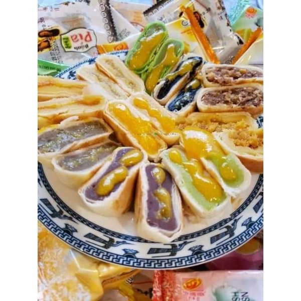 Túi mix 15 vị Bánh pía kim sa Tân Huê viên mix vị 500g