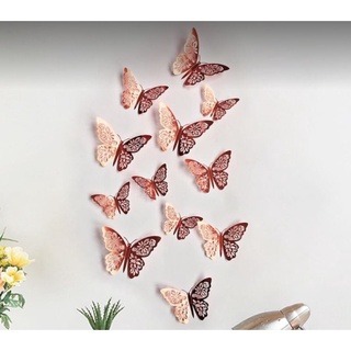 Set bướm giấy 3D trang trí bánh kem