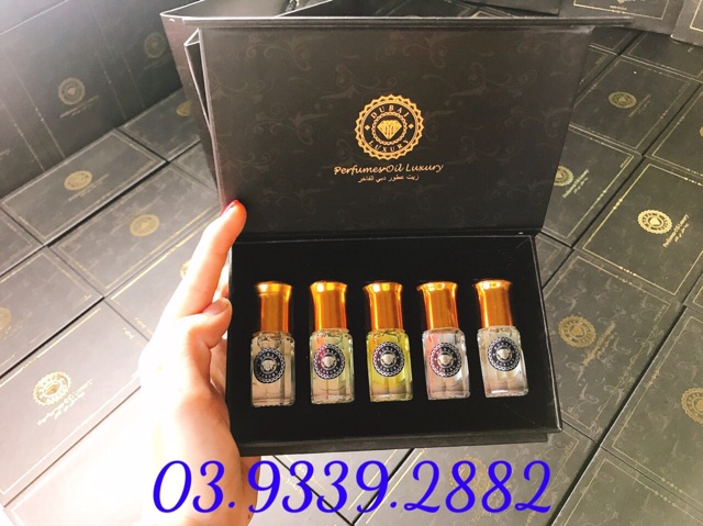 Set test mini Dubai - mùi tuỳ chọn gồm set 5 chai và set 10 chai (dung tích sử dụng 20ml) | Thế Giới Skin Care