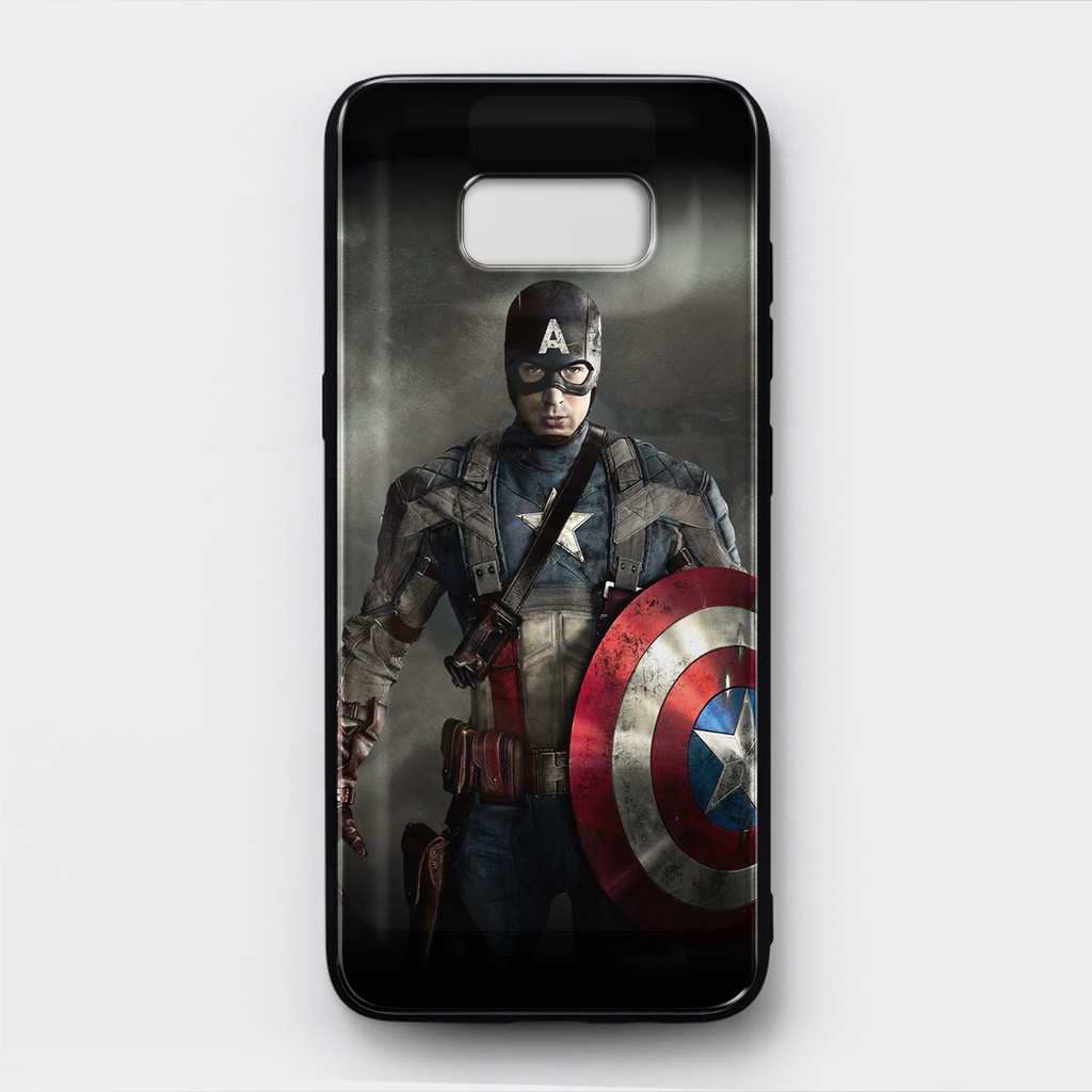 [Mã ELFLASH5 giảm 20K đơn 50K] Ốp kính cường lực Samsung Galaxy S8 viền dẻo in Avengers - Mẫu PAve18-25
