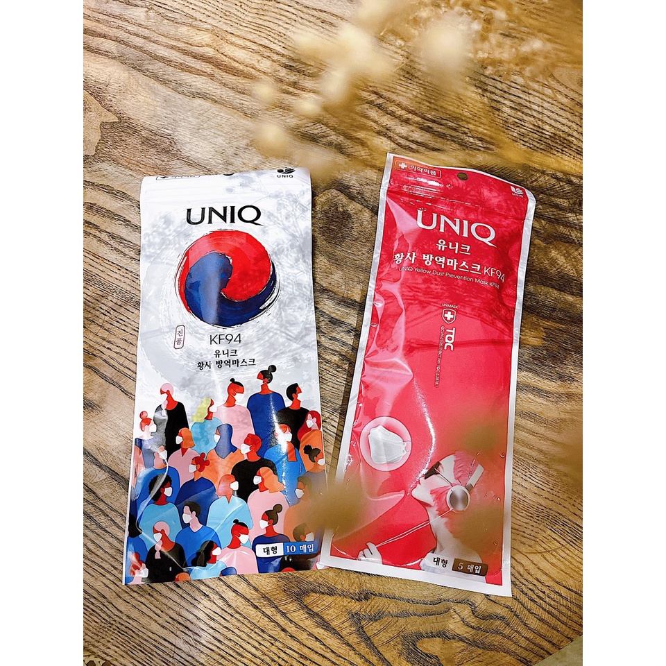 Combo 50C khẩu trang UNIQ sản xuất theo công nghệ Hàn Quốc 4 lớp kháng khuẩn cao chống bụi mịn